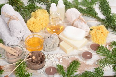 New Year's Eve ev spa, ponza, doğal sabun çikolata yüz maskesi, ponza, vücut yağları