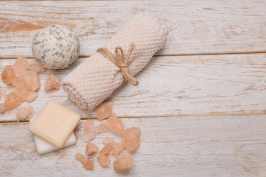 anneler günü için hediye, doğal sabunlar, banyo tuzu ve fac için yağlar