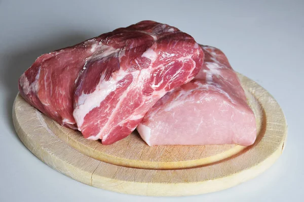 Viande crue, cou de porc et côtelette de porc — Photo