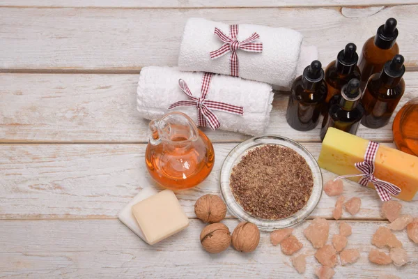 somun yağlar cilt, doğal sabunlar, banyo tuzu, ev spa için