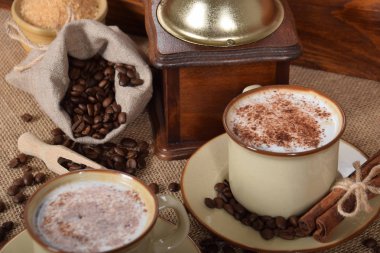 Sütlü ve çikolatalı kahve.