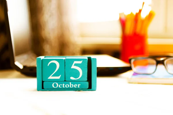 Octobre Jour Mois Calendrier Sur Les Antécédents Gestionnaire Des Ressources — Photo