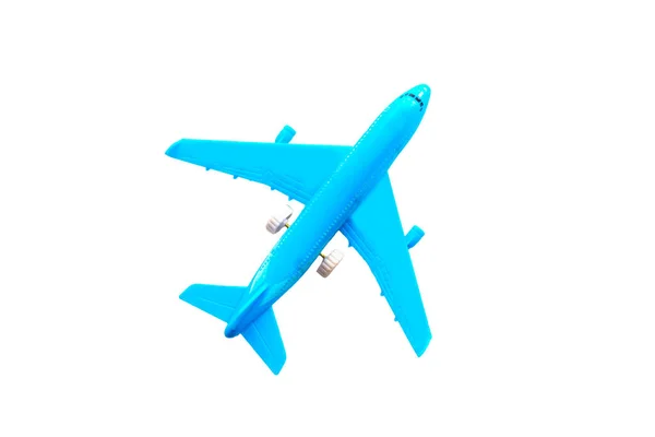 Toy Airplane Isolated White Top View — Stock Photo, Image