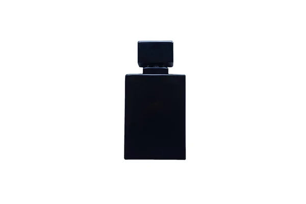 白で隔離された黒の香水瓶 — ストック写真