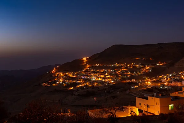 Ein Dorf Jodan Bei Sonnenuntergang — Stockfoto