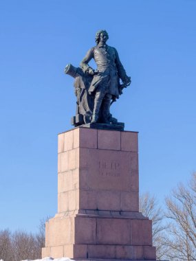 Vyborg, Rusya - 2019-04-03 : I. Peter Anıtı (Vyborg). 