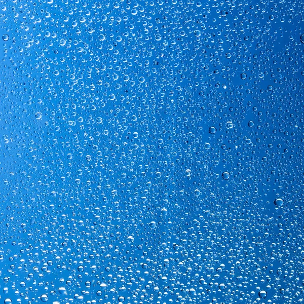 Wassertropfen Auf Dem Glas Mit Farbigem Hintergrund Wassertropfen — Stockfoto