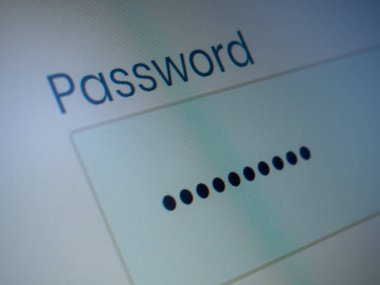 Parola boş form ve ok imleci web sitesinde oturum açma ekranında.