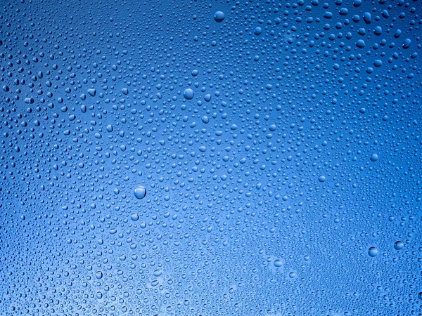 Wassertropfen Auf Dem Glas Mit Farbigem Hintergrund Wassertropfen — Stockfoto