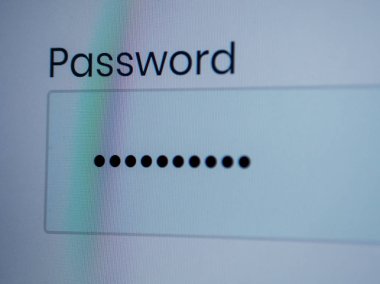 Parola boş form ve ok imleci web sitesinde oturum açma ekranında.