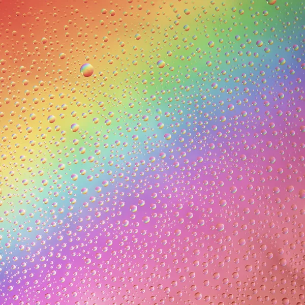 Wassertropfen Auf Dem Glas Mit Farbigem Hintergrund Wassertropfen — Stockfoto