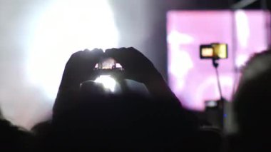 Mutlu bir kalabalık bir konser programında having a büyük zaman