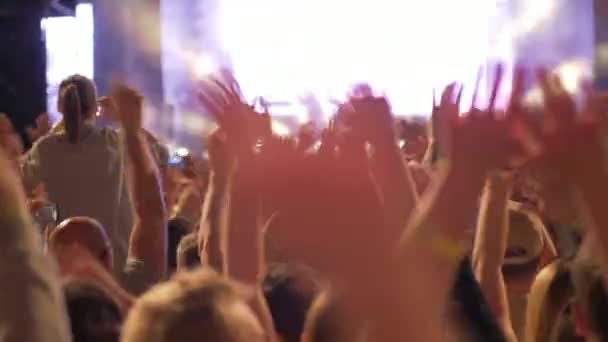 Руки на концерте — стоковое видео