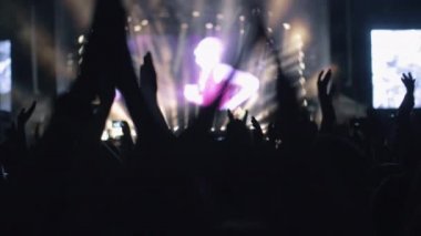 SlowMo müzik konser üzerine Alkışlar eller