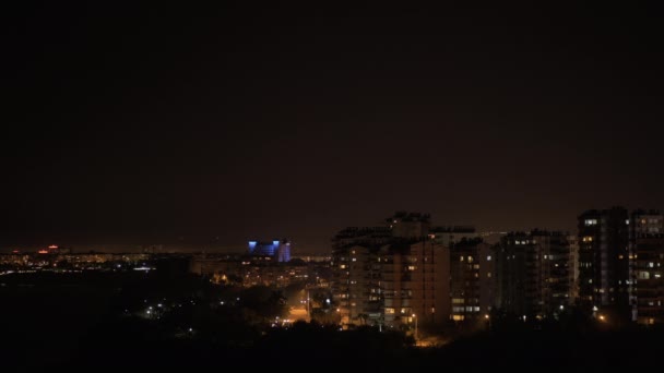 Un décor nocturne d'une région turque — Video