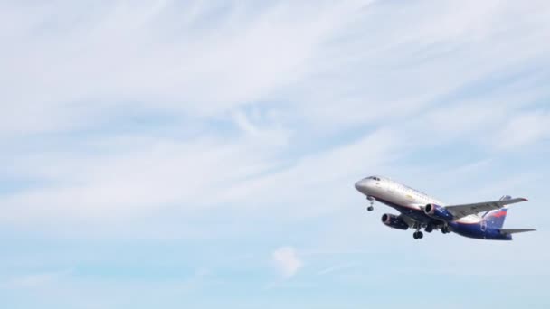 Aeroflot avión salida desde el aeropuerto de Sheremetyevo, Moscú — Vídeos de Stock