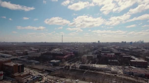 Paesaggio aereo di Mosca in primavera, Russia — Video Stock