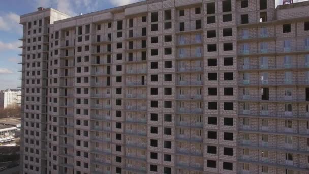 Bloque inacabado de pisos en la ciudad de Moscú, Rusia — Vídeos de Stock