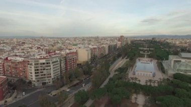 Valencia Hava görünümünü Turia bahçeleri, İspanya ile
