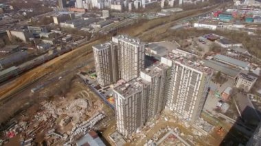 Moskova, Rusya inşaat konut bileşik üzerinde uçan