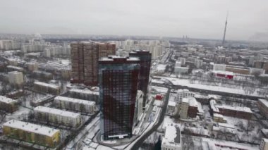 Moskova hava kış Cityscape, Rusya
