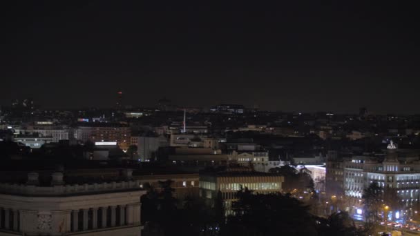 Night cityscape of Madrid, Spain — Stock Video