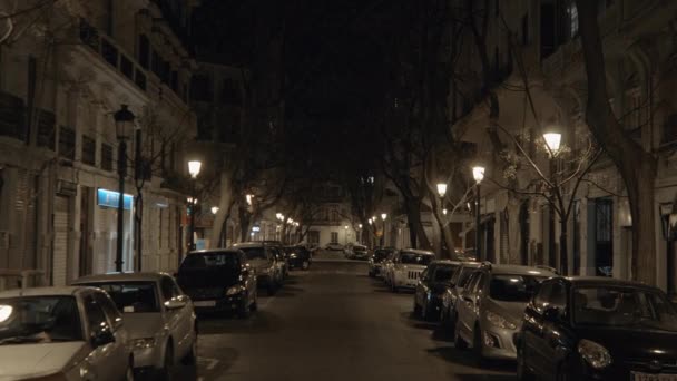 Тихая улица ночью Венеция, Италия — стоковое видео
