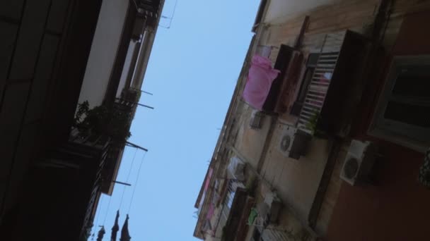 Napoli'de bir sokak — Stok video