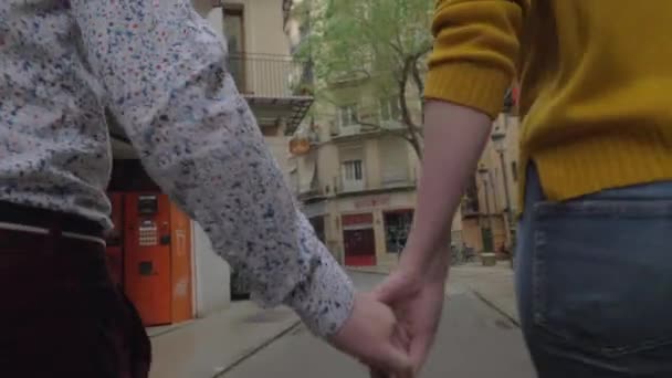 Hand in Hand gehen — Stockvideo