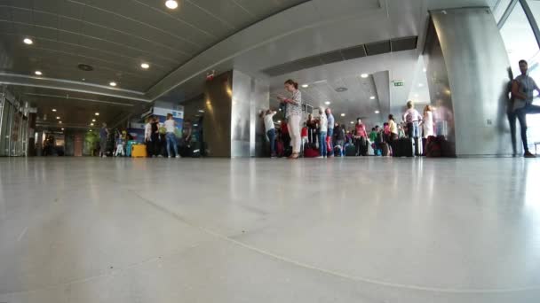 Timelapse du trafic passagers à l'aéroport de Thessalonique, Grèce — Video