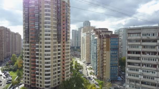 Vista aérea do bairro residencial em Moscou, Rússia — Vídeo de Stock