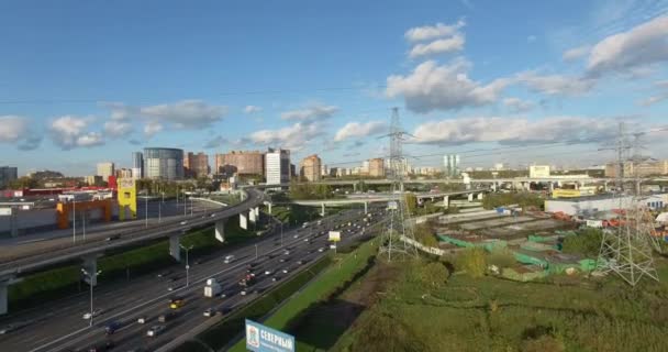 工業都市地域の垂直検査 — ストック動画