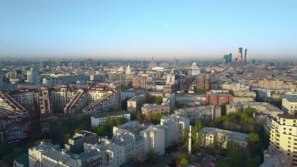 Aerial view of a city architecture — Stock Video