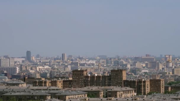 Panorama Moscú. Paisaje urbano de la capital rusa — Vídeos de Stock