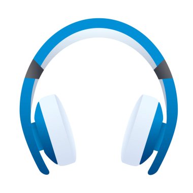 Kulaklık tel beyaz izole arka planda olmadan simgesi.