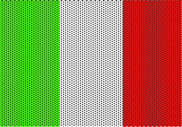 Gebreide vlag van Italië. — Stockvector