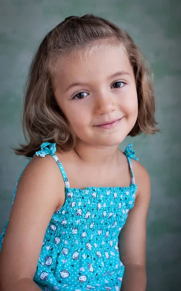 Portrait of a cute little girl on isolated background — Stock Photo, Image