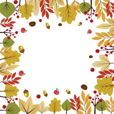 farklı sonbahar yaprakları ile güzel arka plan.