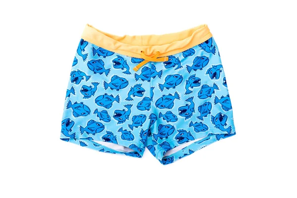 beyaz izole arka plan üzerinde çocuk yüzme şort