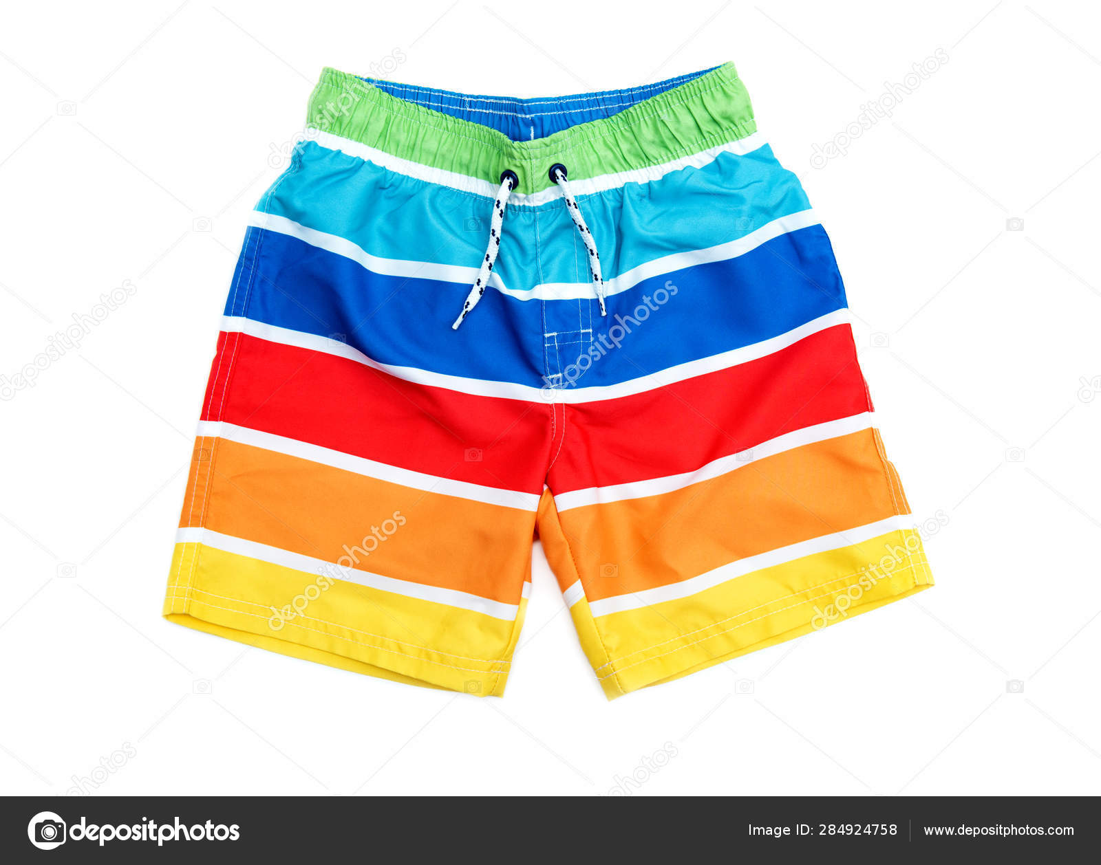 Pantalones cortos de nataci n para ni o en rayas de diferentes