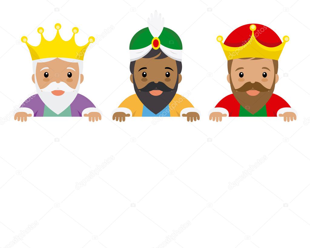 The three kings of orient. Space for text