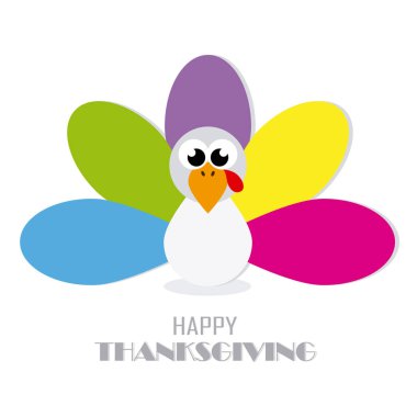 Şükran günü kartı. soyut ve renkli Türkiye