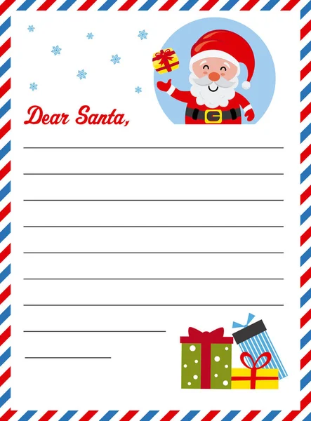 Letter Santa Claus Space Text — Stock Vector