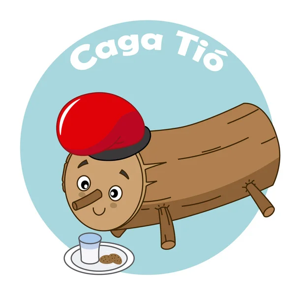 Caga Tio Traditionelle Weihnachtsfeier Katalonien — Stockvektor