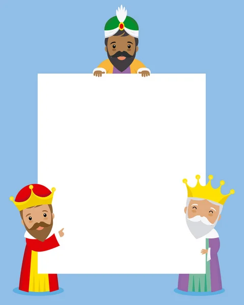 Brief Die Drei Könige Des Orients Raum Für Text — Stockvektor