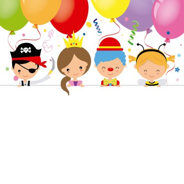 Kostüm partisi poster. Metin için boş alan