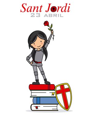 Catalonia geleneksel kutlama. Sant Jordi