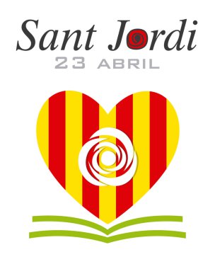 Sant Jordi. Catalonia geleneksel kutlama.