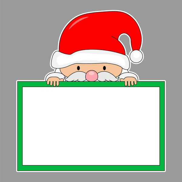 带有空白框架的圣诞老人 孤立的载体 — 图库矢量图片