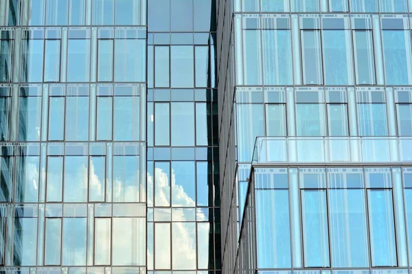 Міський Абстрактний Фон Деталь Сучасного Скляного Фасаду Офісна Бізнес Будівля — стокове фото